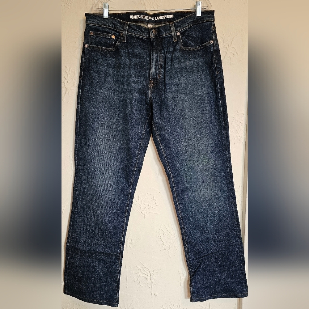NWT Men's Blake Shelton Lands' End Bootcut Relaxed Fit Jeans 37x29